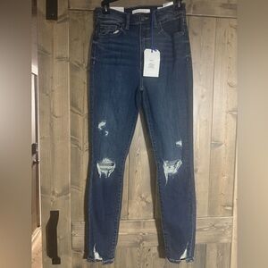 Eunina “Bella” Super High Rise Skinny Ankle Jeans – Dark Wash (Size 3)